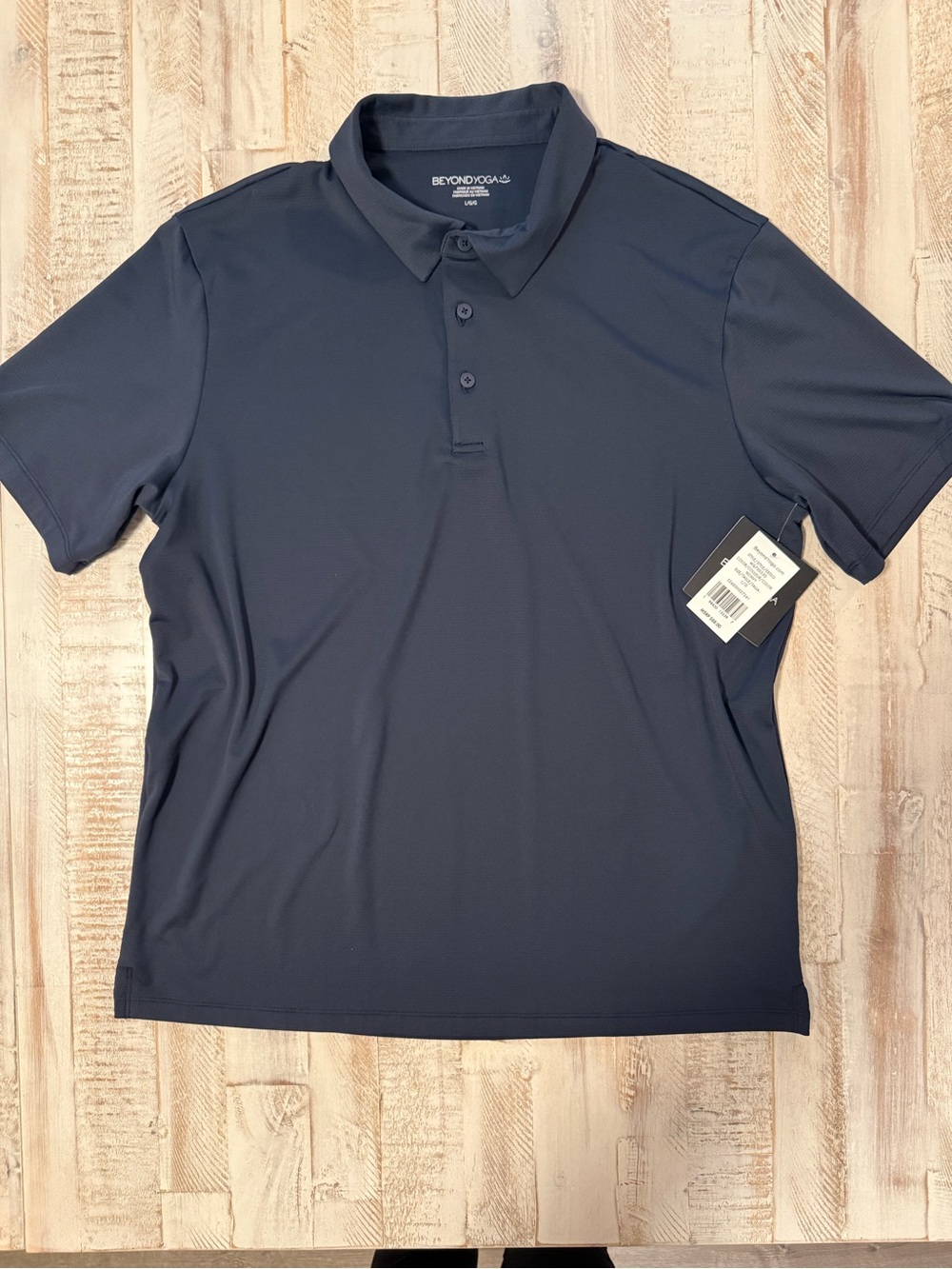 Beyond Yoga Men’s Dark Navy Polo Shirt